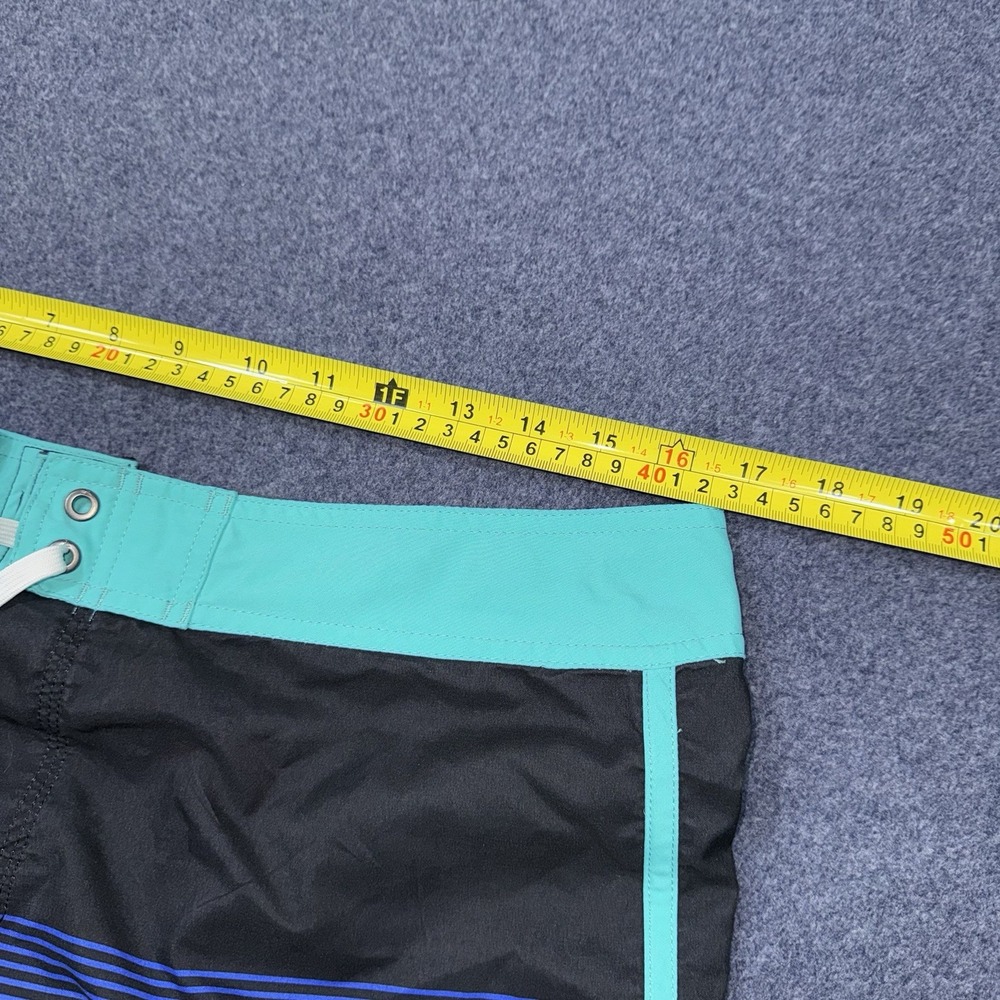 QUIKSILVER Board Shorts Men Size 33 Multi-Color Striped Beach Summer Swim Surf - Picture 7 of 10